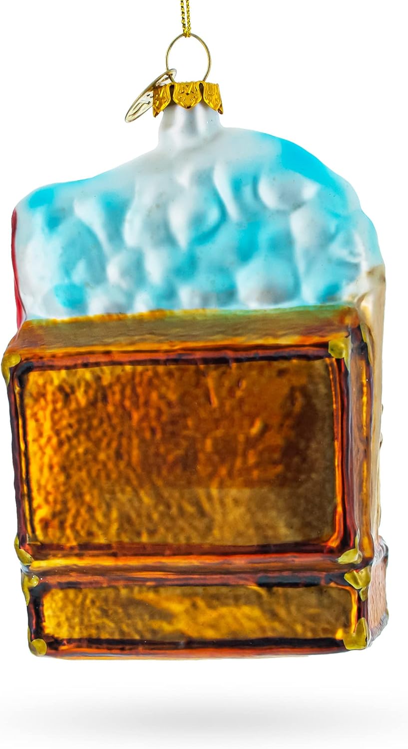 Paris Eiffel Tower Travel Keepsake Blown Glass Christmas Ornament - Image 3