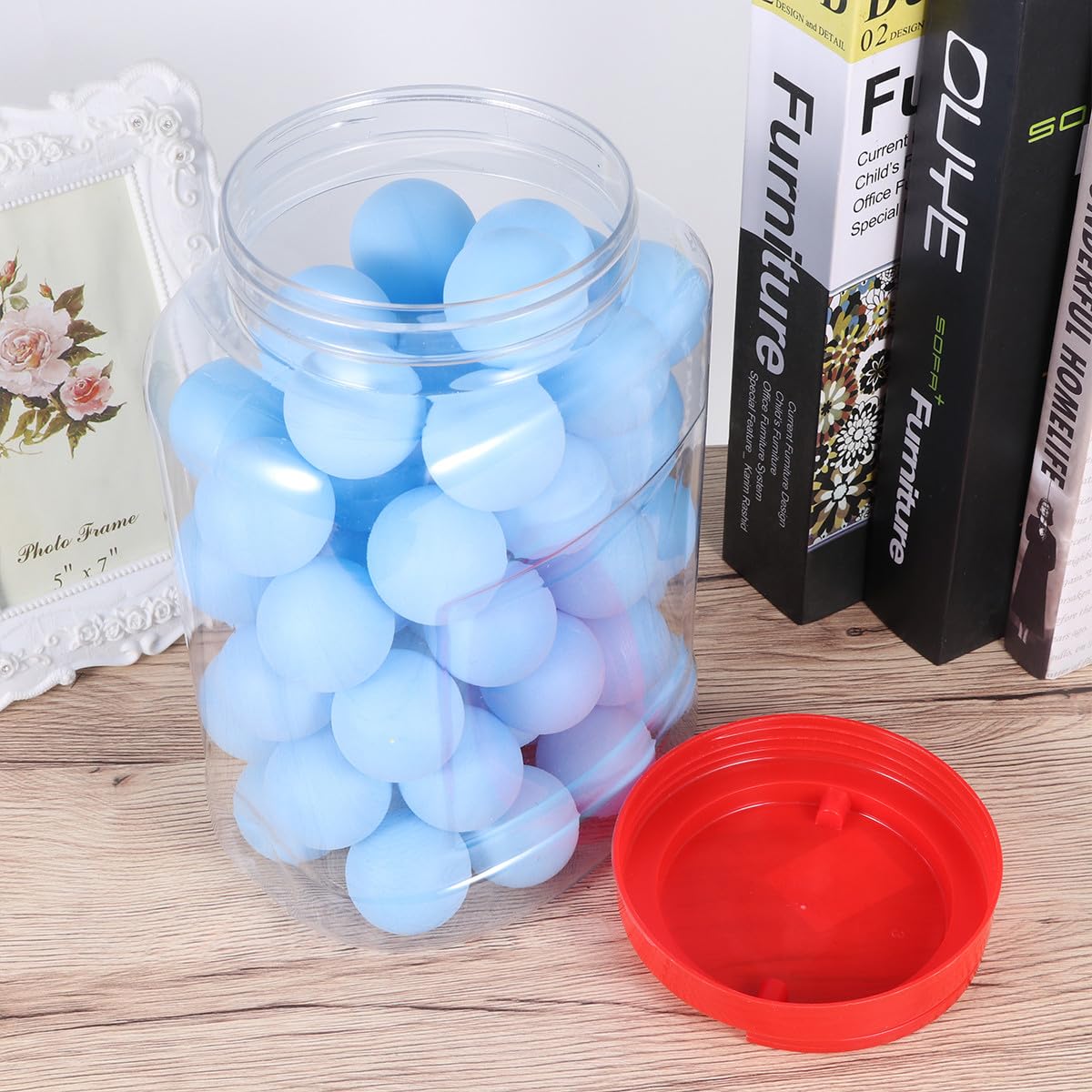 TOYANDONA Balones de Ping Pong para Principiantes 60 de 40mm sin Costuras, Perfectamente Equilibradas, de Material PP, Ideales para Deportes en Casa Aire Libre