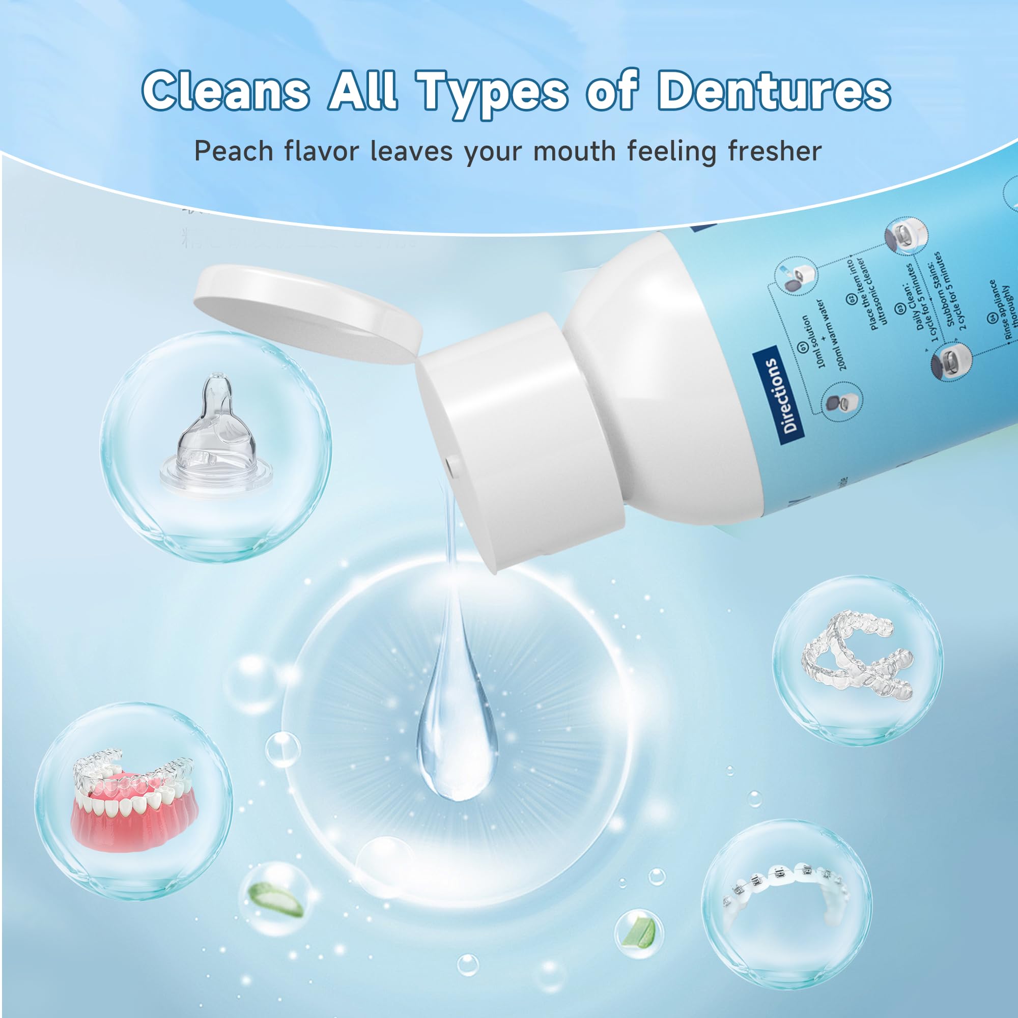 Ultrasonic Retainer Cleaner - Remove Odors & Stains -3 Ultrasonic Retainer Cleaner - Remove Odors & Stains -3