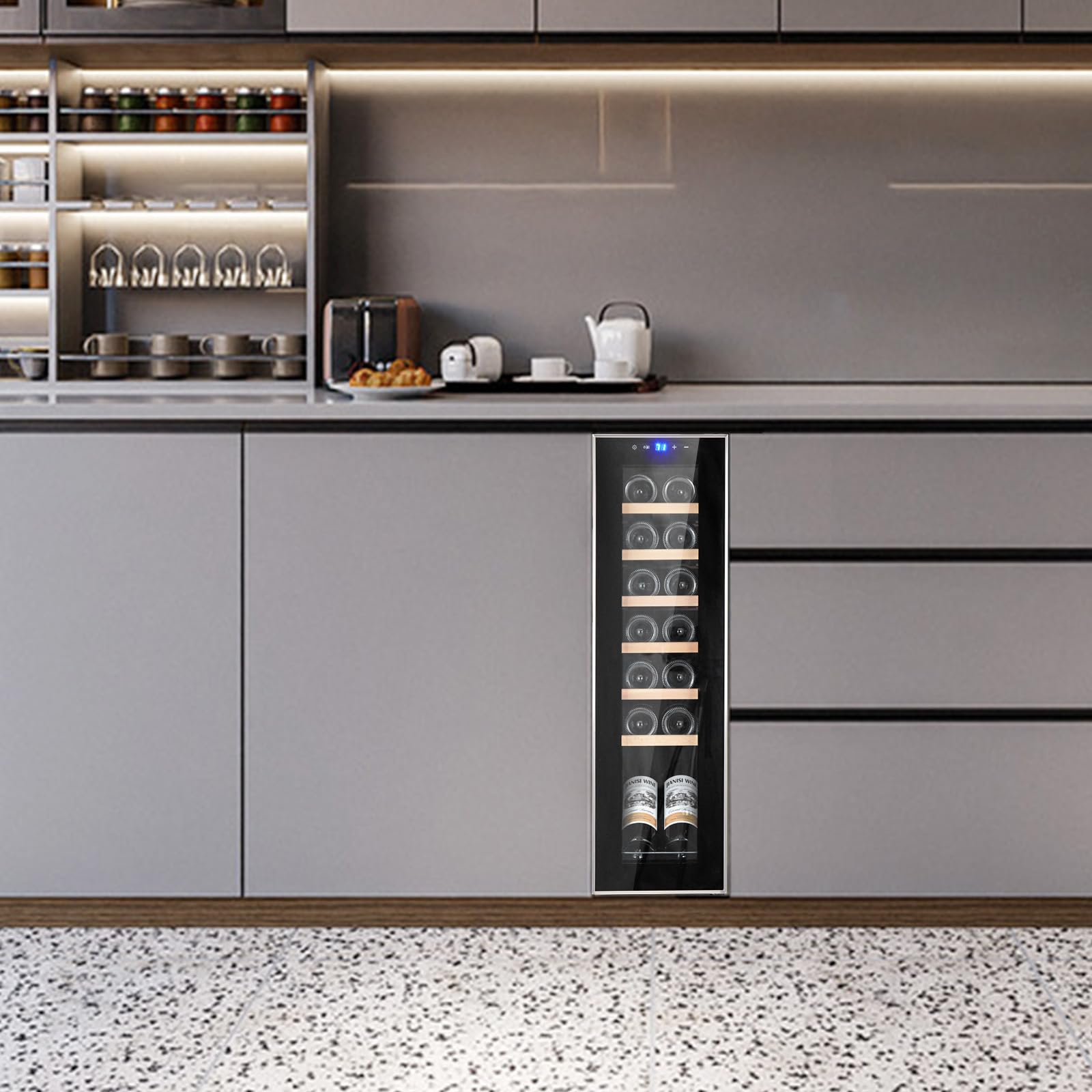Idealhouse 1Xj-8cMK1hnd3oYK-2kp39-6YE Wine Cooler Black