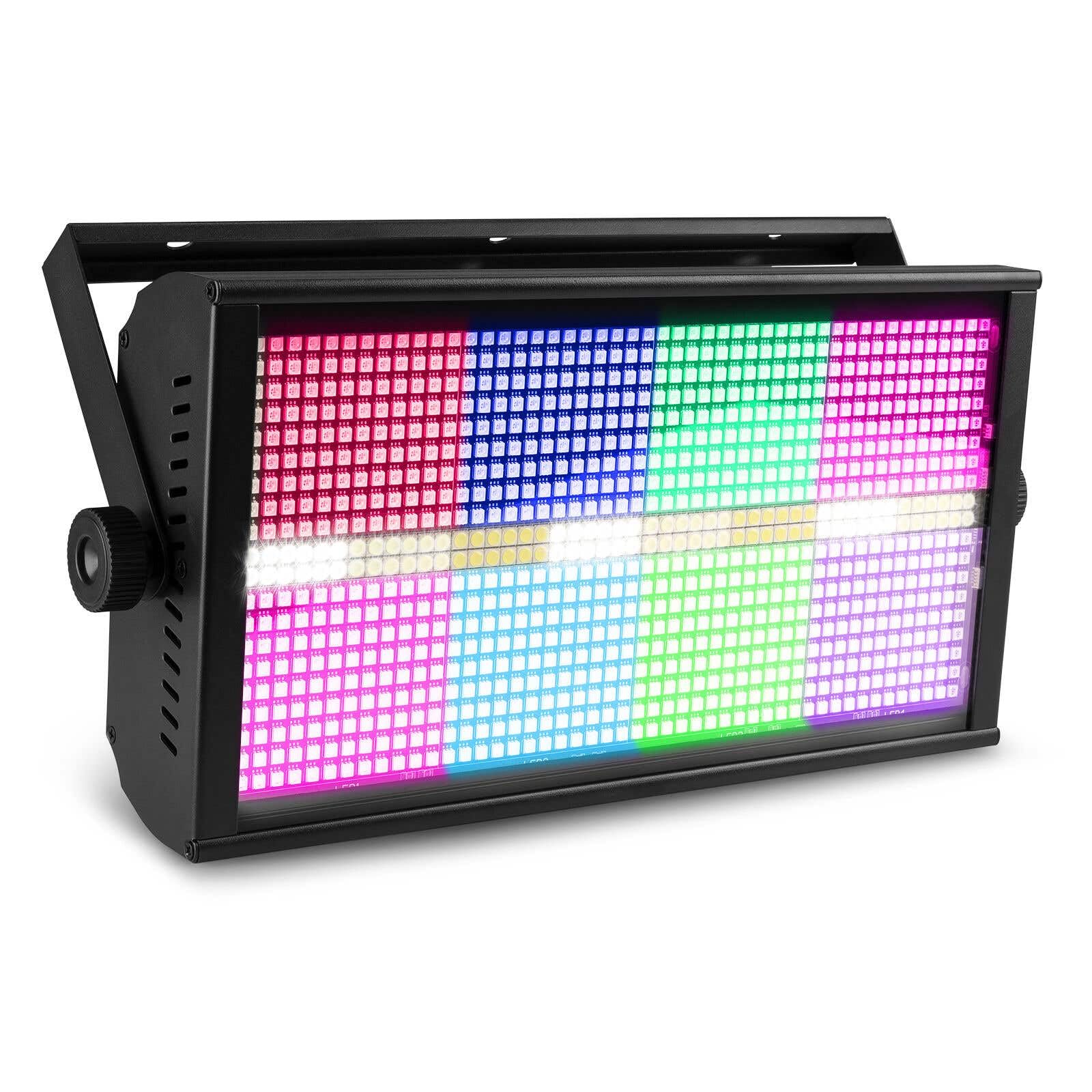 BeamZ BS960 - Stroboscopio LED SMD RGBW - Combo Strobe e illuminazione d'atmosfera, Blinder, Wash, 16 segmenti controllabili, DMX, modalità Auto, alimentazione Daisy Chain, ideale per spettacoli e