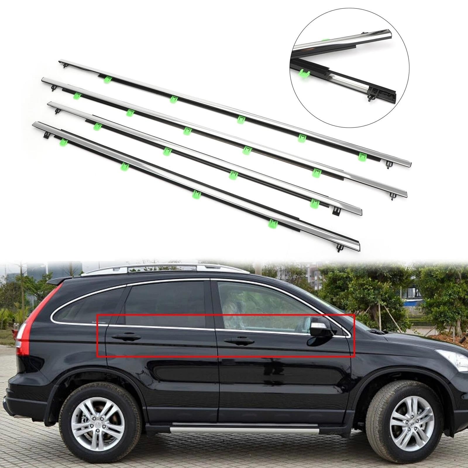 Protezione Portiera Auto 4x Guarnizioni Di Tenuta Per Modanature Dei Finestrini Dell'auto, Accessori Per Auto Per CR-V Per CRV 2007 2008 2009 2010 2011
