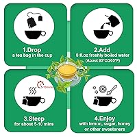 Vista 6 de TEARELAE - Té de hoja de ortiga - 0.05 oz x 50 unidades - Bolsas de té de ortiga prémium - Sin OMG - Sin cafeína