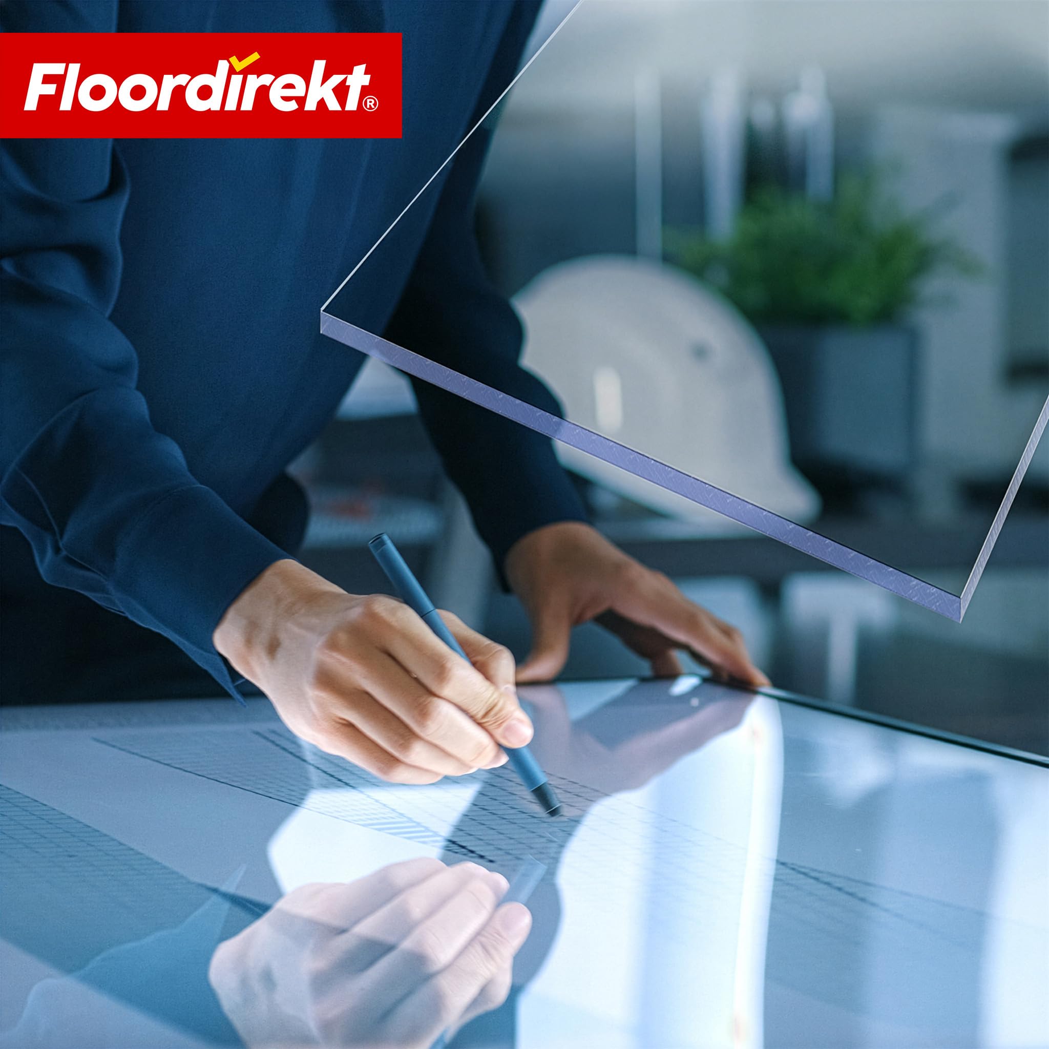 Floordirekt Polystyrol Platten Transparent - Kunststoff-Hartplatten - für Modellbau Architektur DIY - Kunststoffplatten | Transparent | 4,6 mm | 50 x 100 cm | 5 Platten