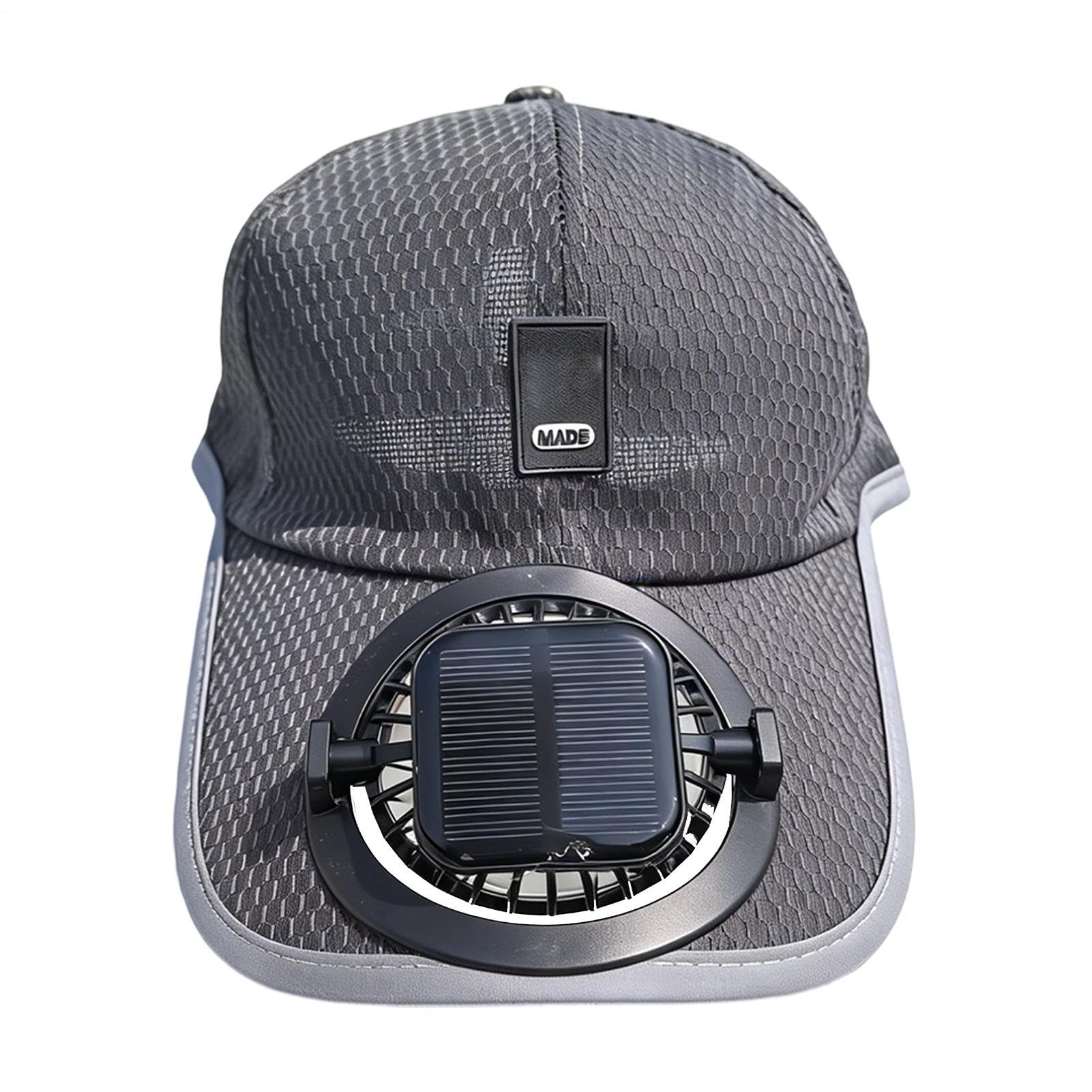 Chapeau solaire à ventilateur USB réglable et visière large