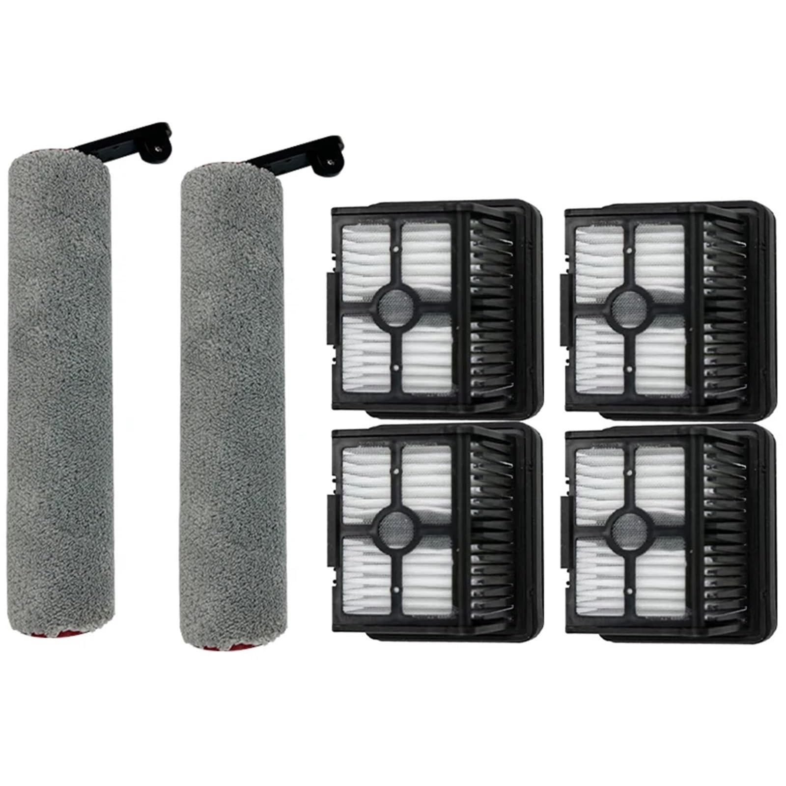 Piezas De Repuesto for Aspiradora, Kit De Filtro Y Rodillo De Cepillo AB34, Compatible con Dreame, Fregadora De Suelos MOVA M10, Cepillo Giratorio(1set.)