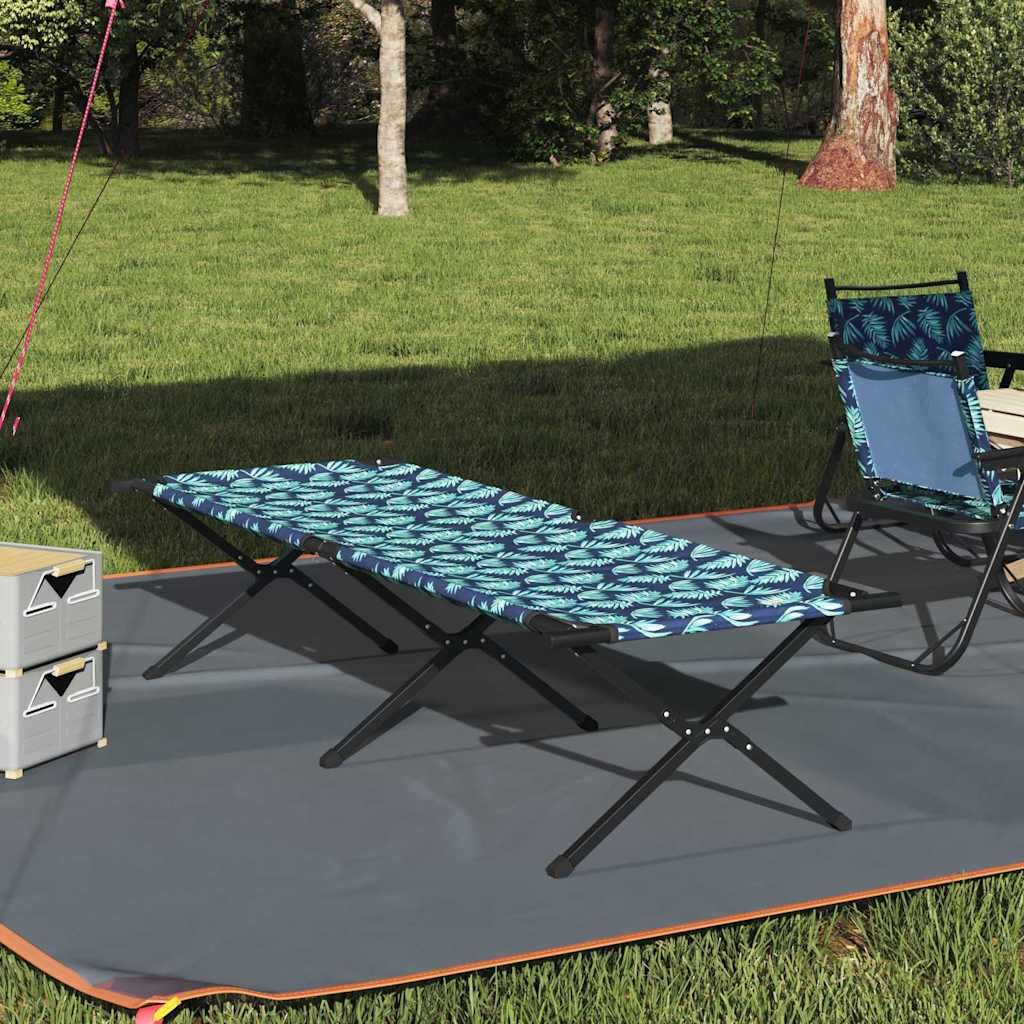 INLIFE Klapp Schlafbett fürs Camping Blattmuster Ox Stoff,Sportartikel,Outdoor-Aktivitäten,Camping & Wandern,Camping-Möbel,Feldbetten,Grün,8.8 KG,42003191