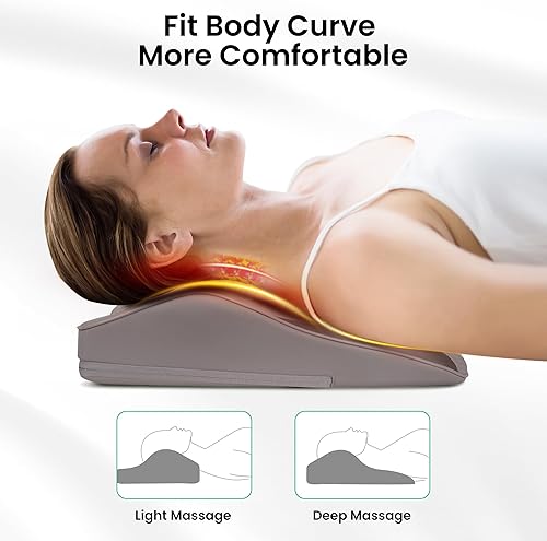 Miniatura 2 de Snailax Masajeador de espalda para dolor de espalda, tejido profundo, masajeador Shiatsu con calor, almohada de masaje de amasamiento 3D para