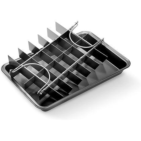Elbee Home Professional Brownie Cutter for 9x13 Pan: Perfect Brownies Every Time