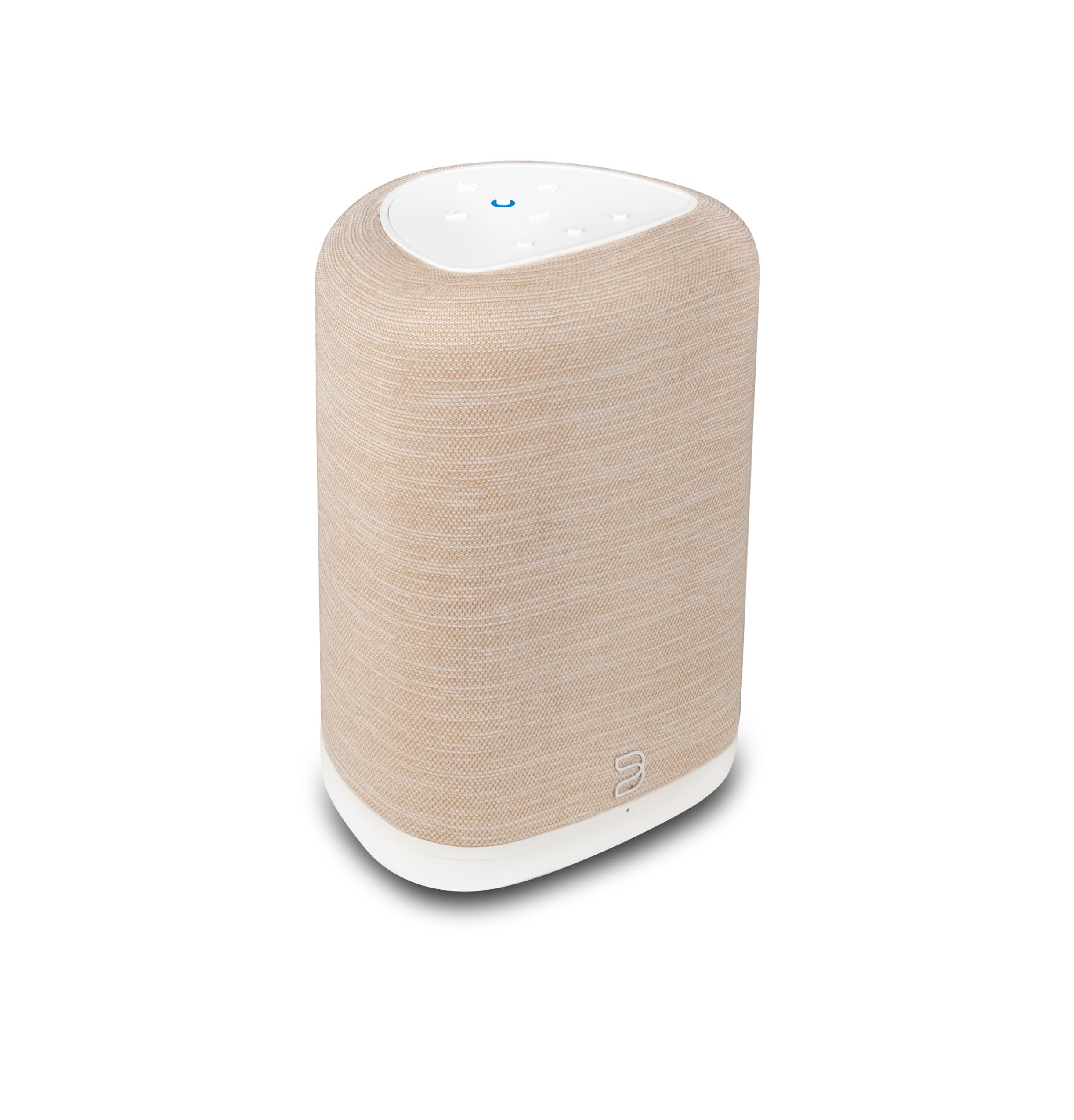 Bluesound Pulse Flex Bluetooth senza cavo Hi-Res All-in-One, AirPlay 2, Spotify Connect, Alexa Skills, altoparlante audio multi-room (bianco/marrone chiaro)