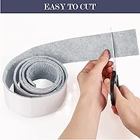 Vista 5 de Pllieay Paquete de 2 rollos de tiras de fieltro autoadhesivas de servicio pesado, almohadillas de fieltro para muebles, cintas de fieltro para pisos