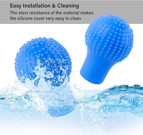 Miniatura 5 de 2 fundas para palanca de cambios de automóvil, funda antideslizante de silicona para palanca de cambios con diseño de masaje, accesorios universales