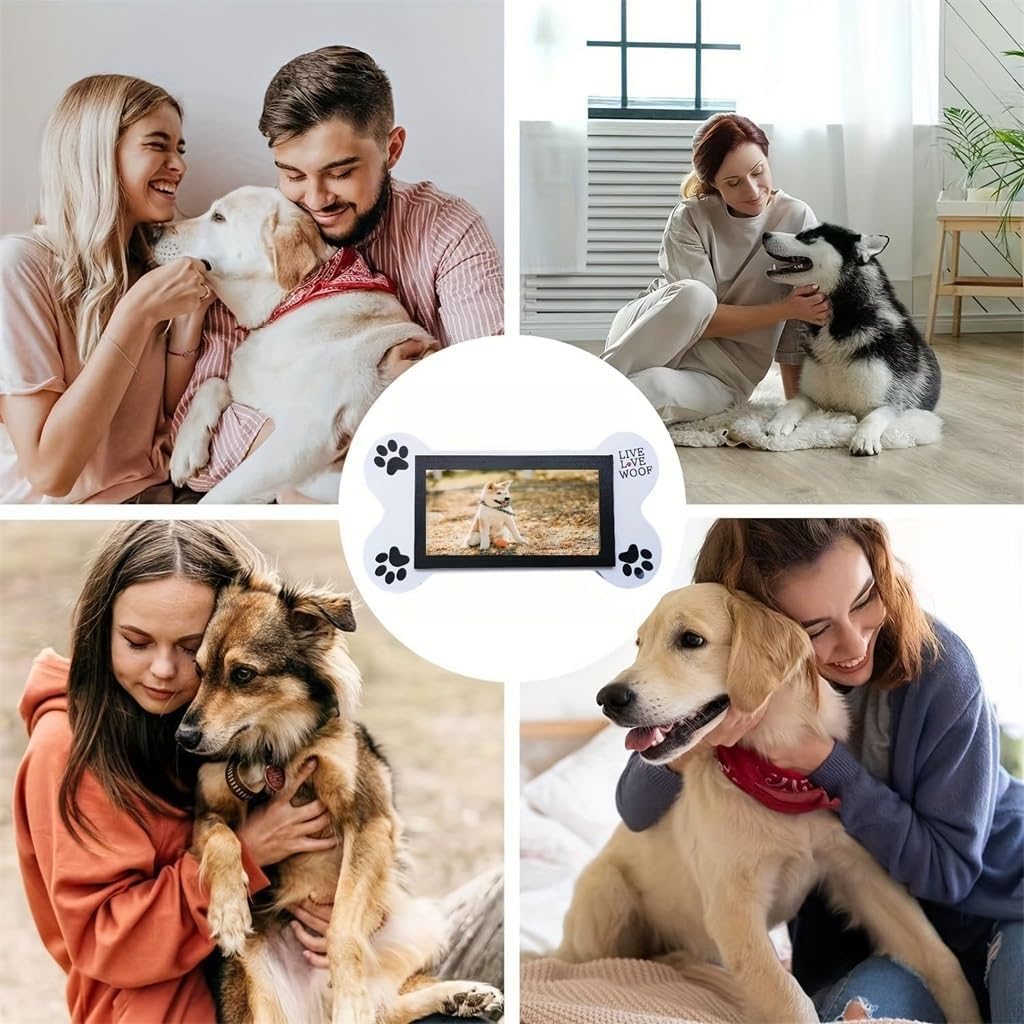 Picture Frame, Cute Bone Home Decoration High Definition Photo Frame Sturdy Durable Desk Top Crafts, 2 Pieces