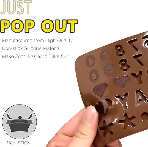 Miniatura 10 de ANAEAT Molde cuadrado de silicona para dulces de 126 cavidades paquete de 2 mini molde de chocolate de silicona antiadherente para caramelos caseros