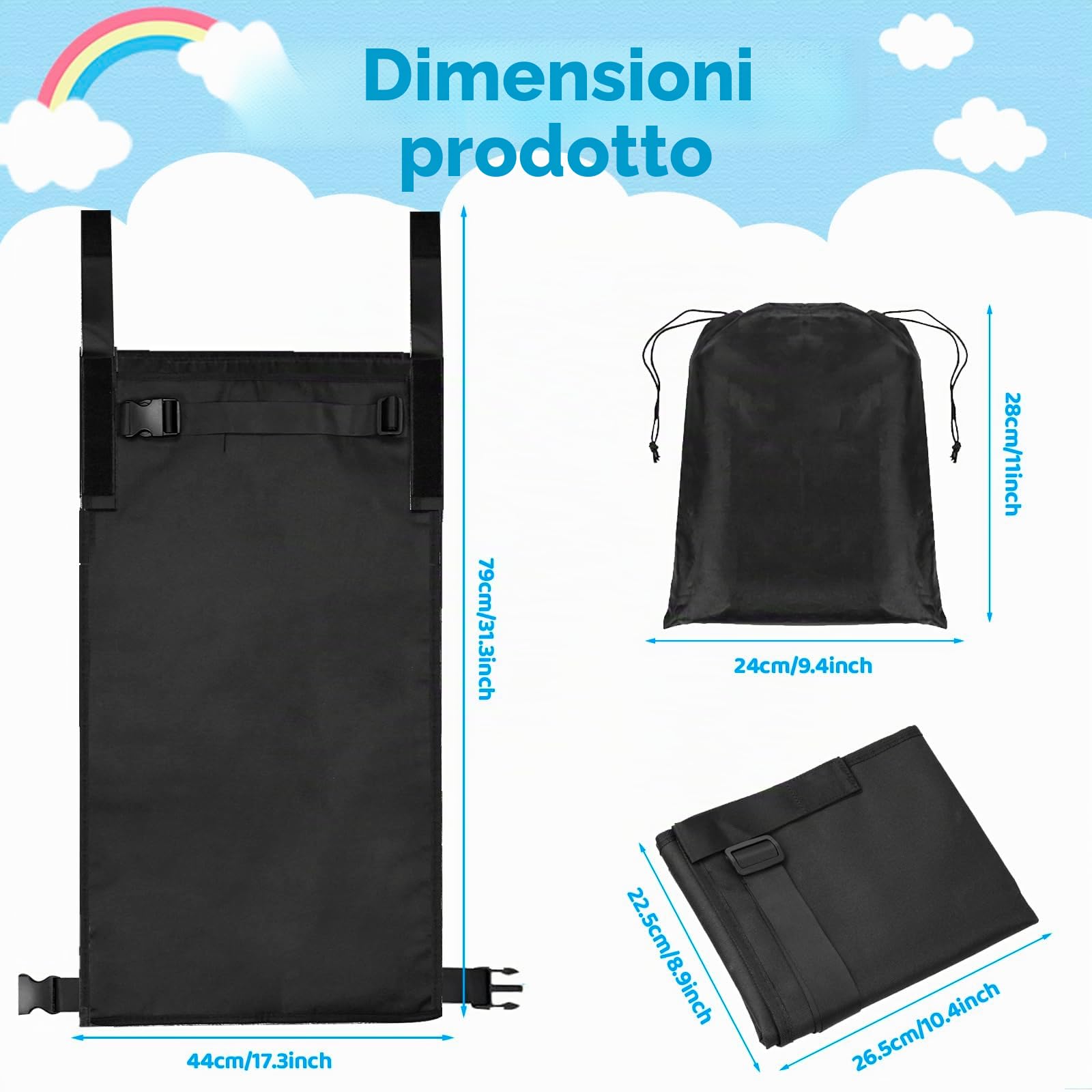 Poggiapiedi Aereo Lettino Bambini, Estensione Sedile per Bambino, Letto Portatile Viaggi Brevi 79x44 cm