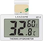 Digital Reptile Hygrometer Thermometer with High LCD Display, Temperature Humidity Meter Gauge for Reptile Tanks, Terrariums, Vivariums, for Amphibian, Small Animals (1 Pack)