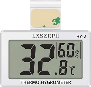 Digital Reptile Hygrometer Thermometer with High LCD Display, Temperature Humidity Meter Gauge for Reptile Tanks, Terrariums, Vivariums, for Amphibian, Small Animals (1 Pack)