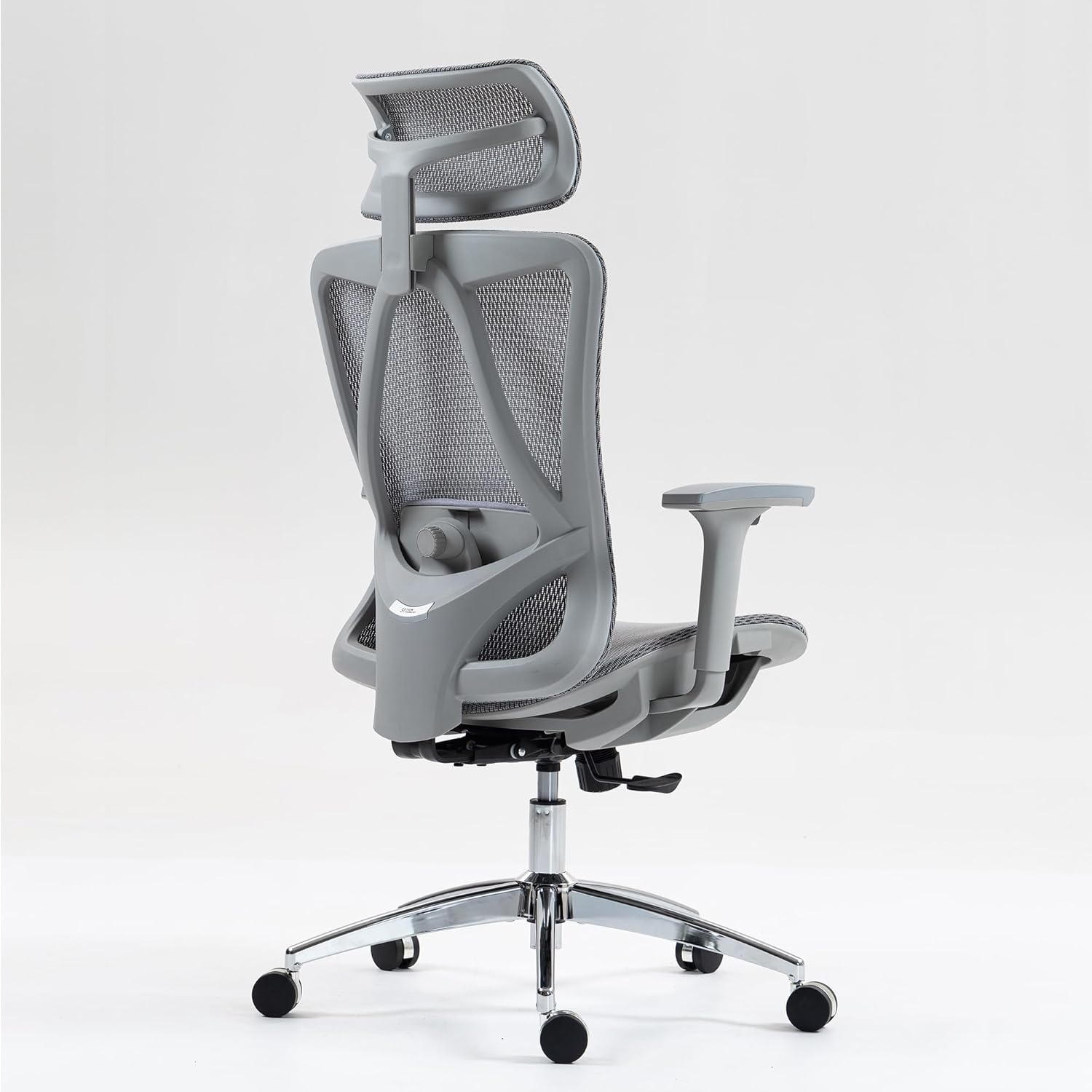 Ergonomic High Back Mesh Office Chair with Adjustable Lumbar Support and Headrest for Comfortable Workdays - Breathable, 3D Armrests, Reclining Seat - Ideal for Home and Office,Grey
