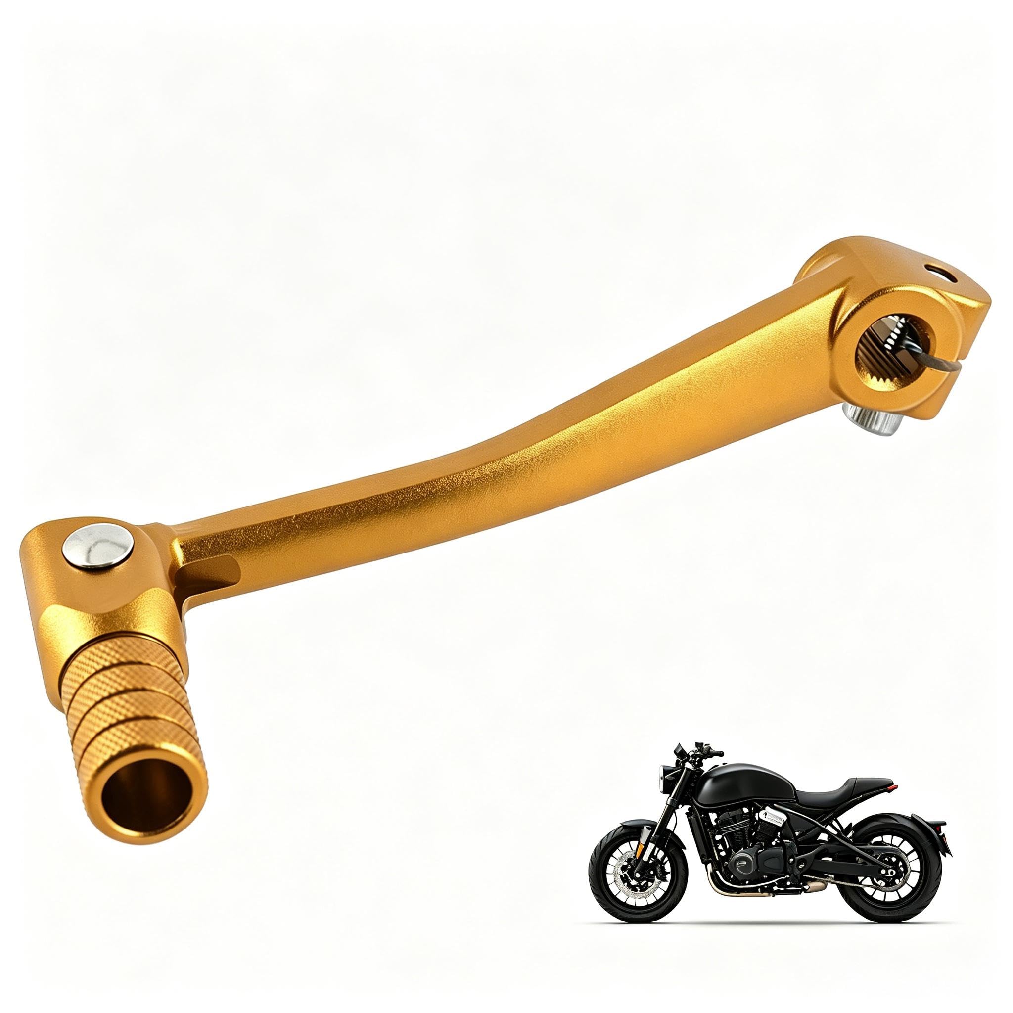 UTLODY Motorcycle Gear Shift Lever for Honda Giorno 2000-2026, Foldable Aluminum Alloy Durable Peg Shifter Accessories(Gold)