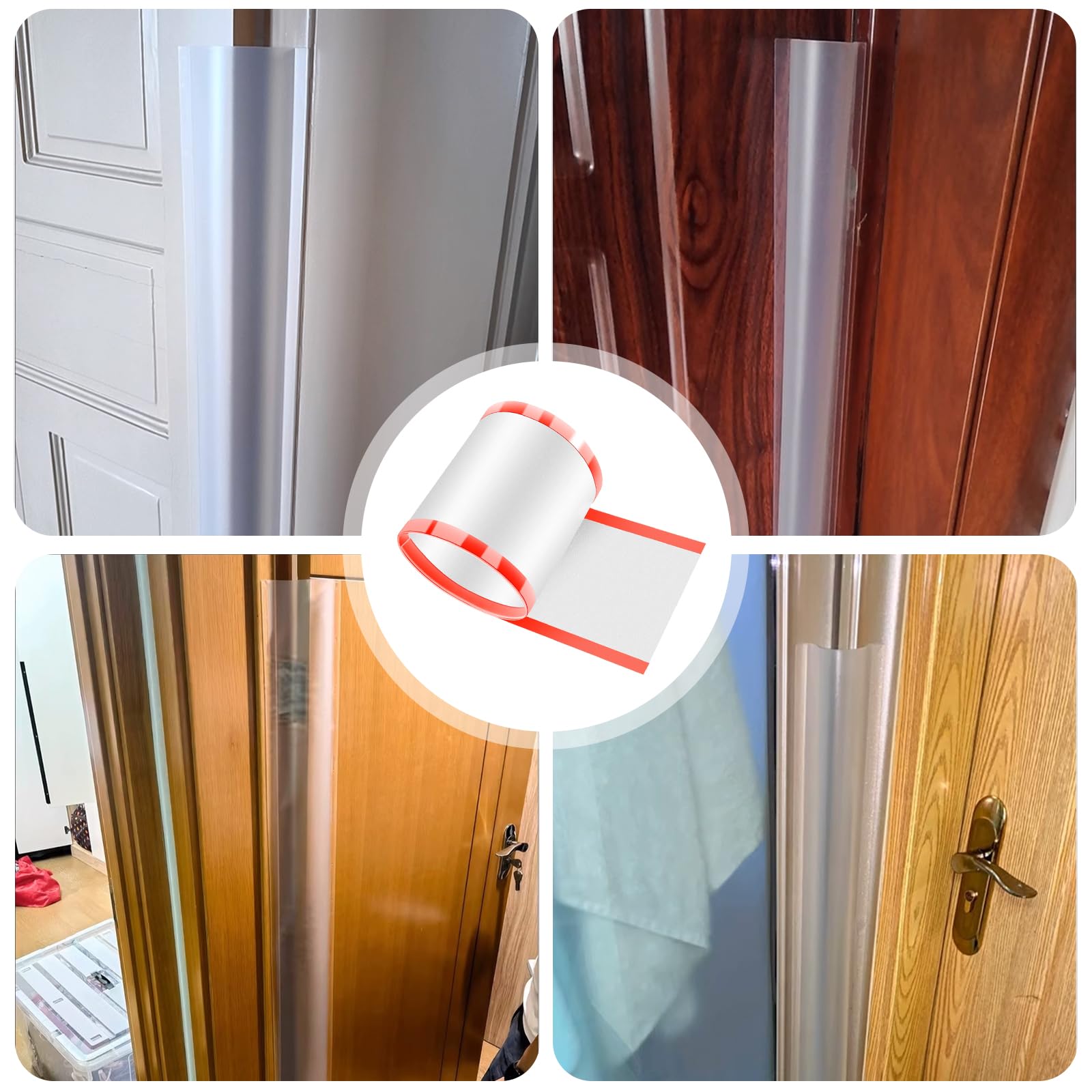 Lot de 4 protections anti-pincement de doigts pour enfants - 17 x 120 cm - Protection anti-pincement de porte - En plastique - Protection anti-pincement des doigts - Pour maternelle, salle de classe