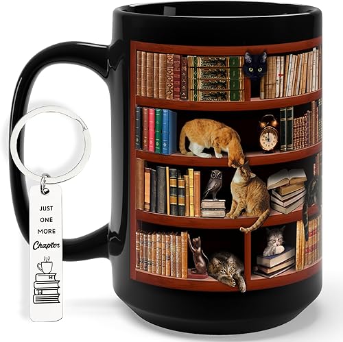 Miniatura 3 de Library Library - Taza de café para amantes de los libros, lectores, libros, cumpleaños, día de la madre, día del padre, taza de la biblioteca de