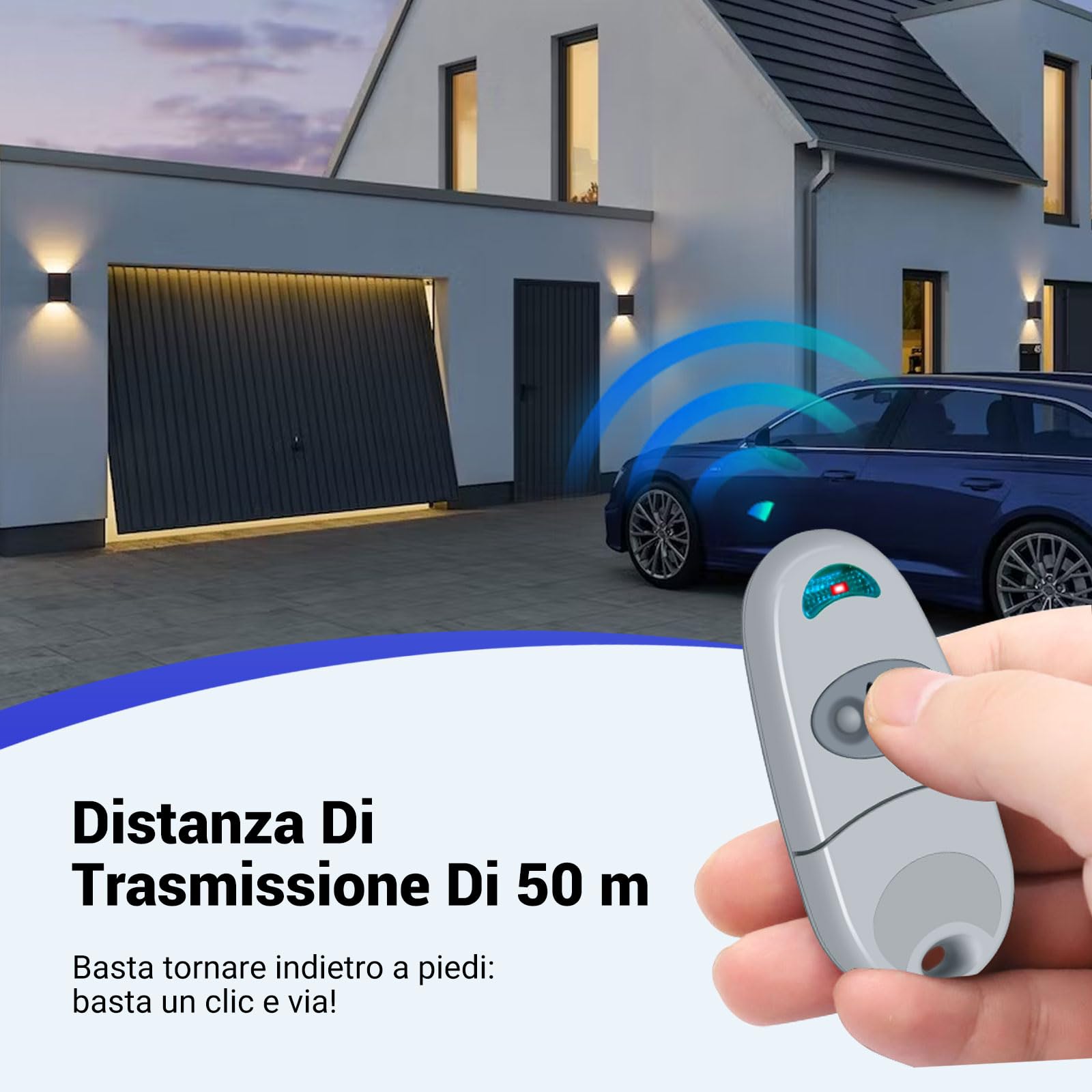 3 Pezzi Telecomando Cancello, 433,92 MHz Telecomando Porta Garage, Telecomando C@me Compatibile Con 433,92 MHz Telecomando EV, NA, EE, 2 Canali (2 Pezzi)
