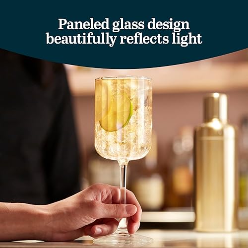 Vista 14 de Libbey 231SM - Juego de 12 copas de vino sin tallo, color gris piedra lunar, copas de vino tinto y blanco de calidad de restaurante, juego de vasos