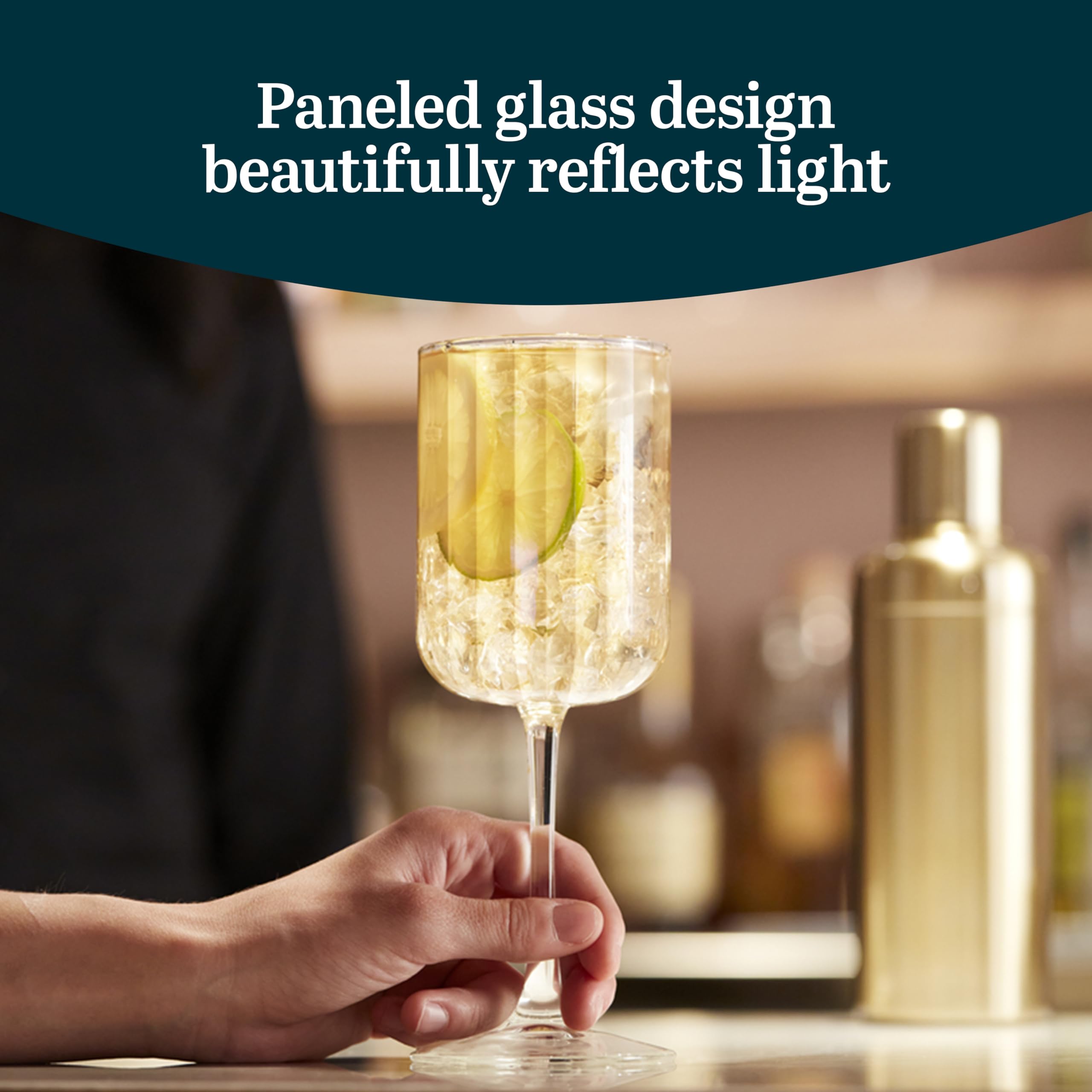 Libbey Paneled Wine Glasses - Set of 4 -2