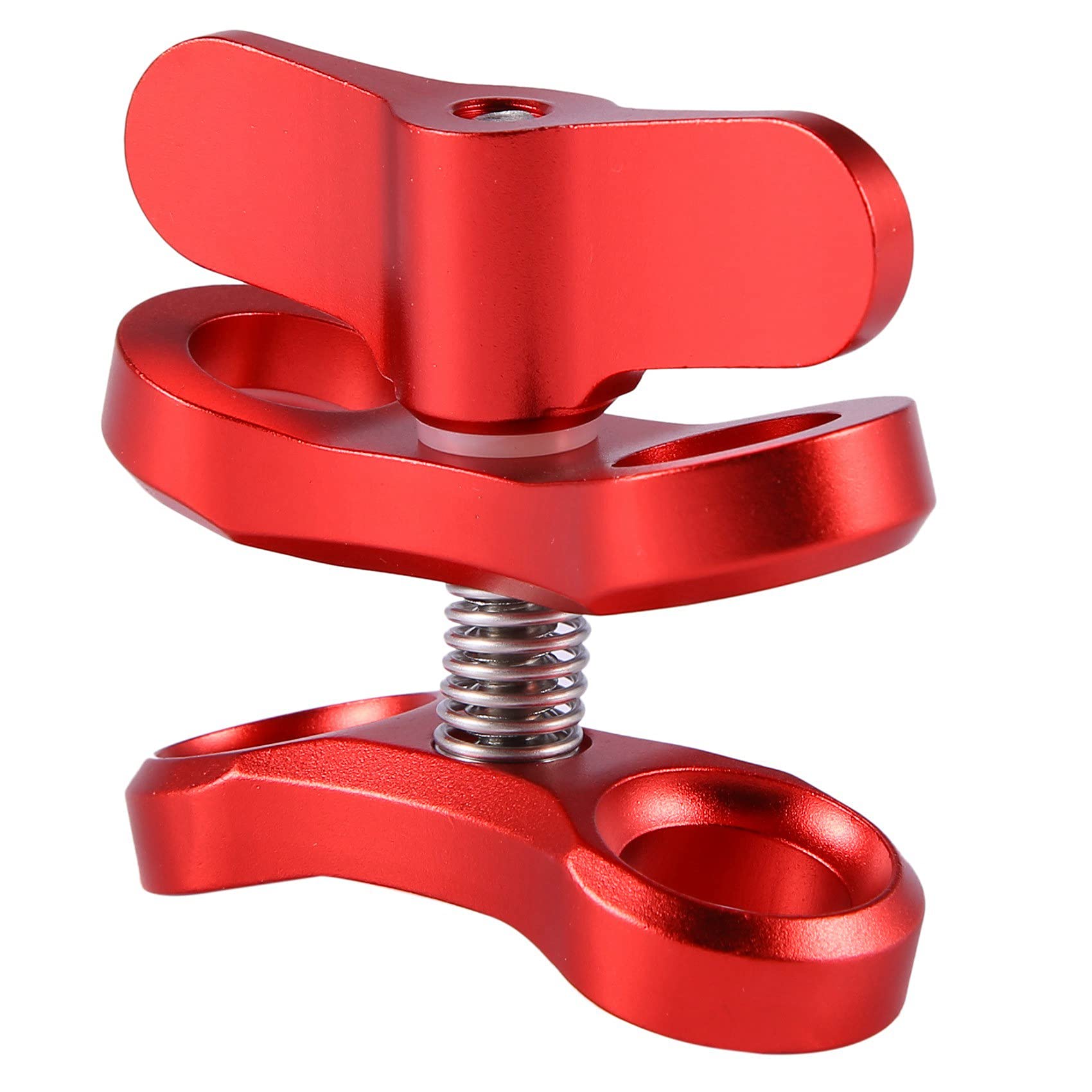 2X Accessoire de Camera Clip de Papillon de Boule de Lumieres de Plongee Support de Fixation de Bras en Aluminium pour 3 + / 4/5 Gitup SJ6000 Camera Rouge