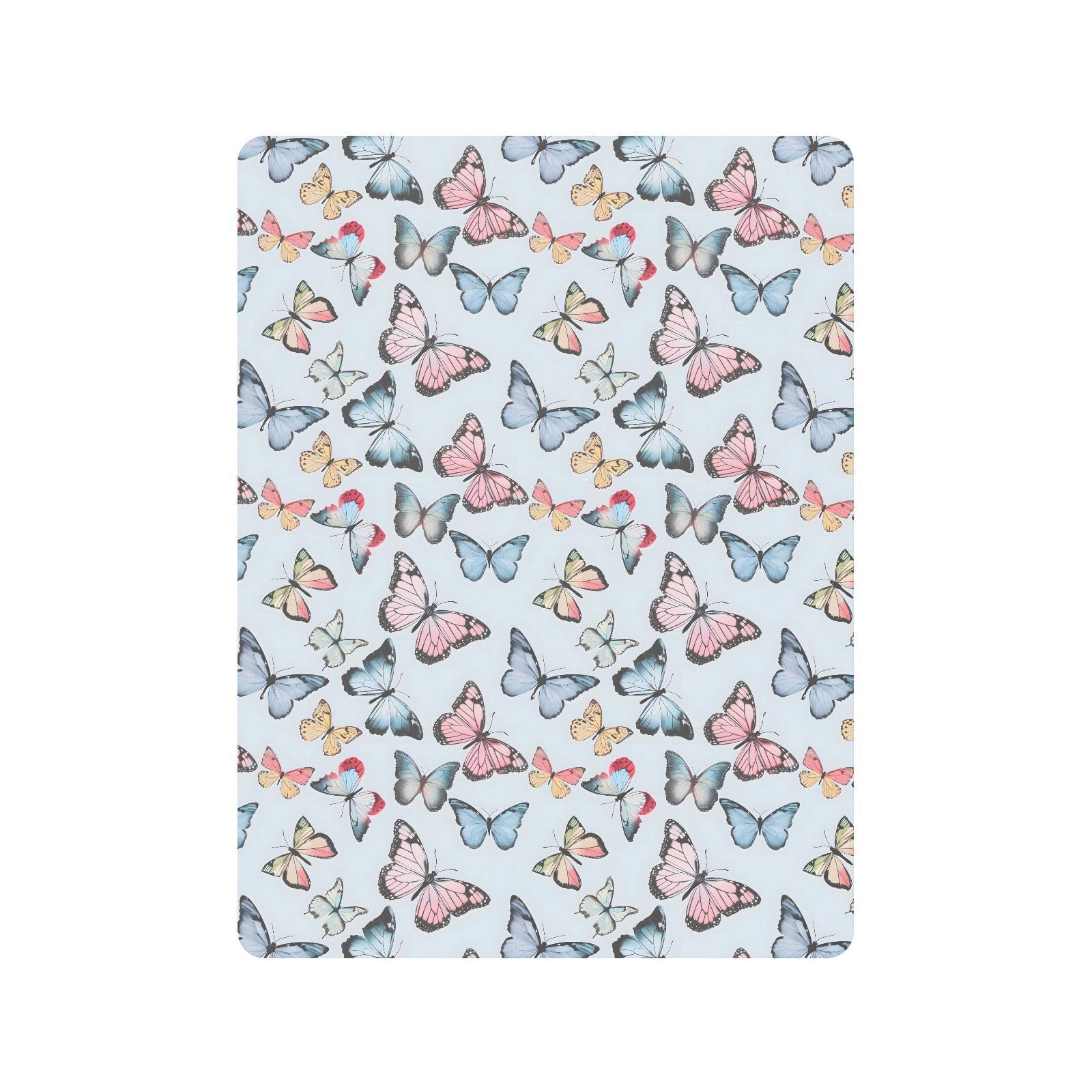 Drap-housse pour berceau de bébé avec motif papillons colorés pour garçons et filles, drap-housse standard doux, 71,1 x 132,1 cm