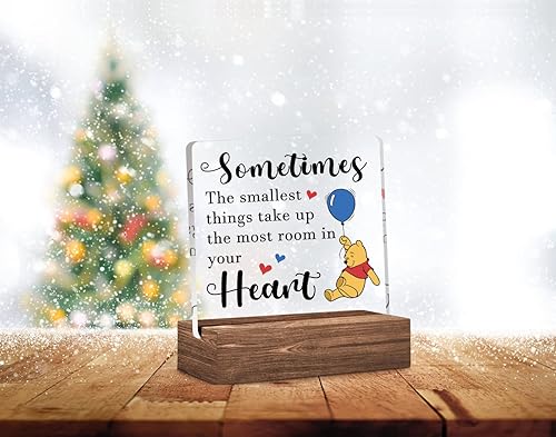 Miniatura 3 de Letrero decorativo con soporte de madera, divertido e inspirador de Winnie The Pooh, para el hogar, dormitorio, oficina, placa positiva para amigos,