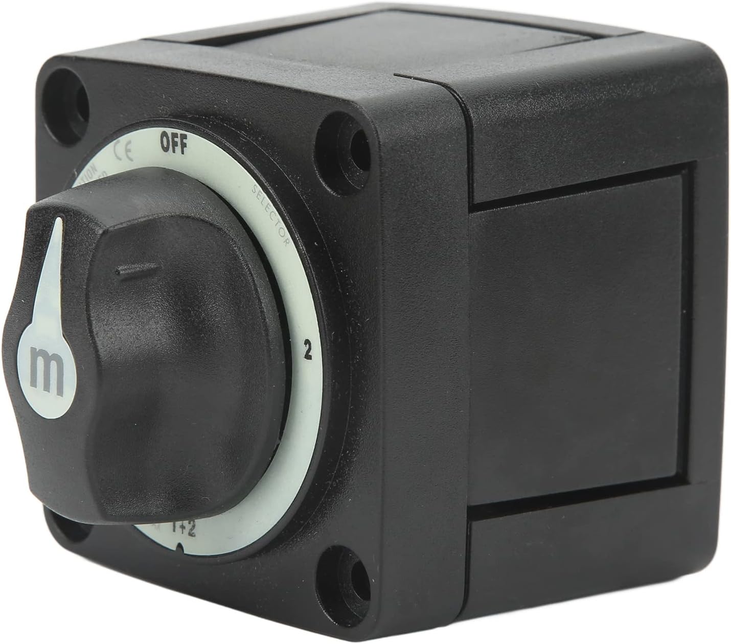 Marine Battery Selector Switch 4 Position Isolator Power Circuit Cut Off Switch for Boat RV with Tinned Copper Studs 32V DC 300A Continuous Rating