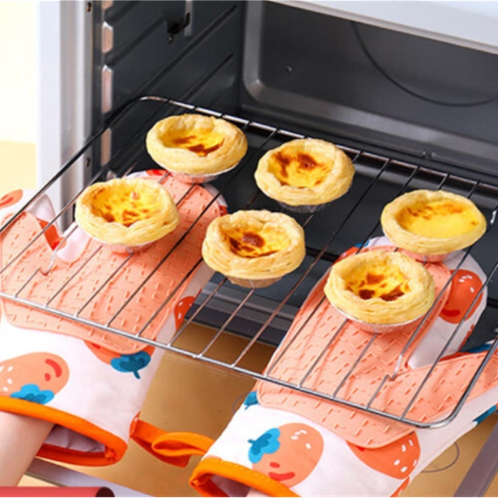 Rękawice Kuchenne, Rękawice kuchenne Antypoślizgowe, odporne na ciepło rękawice, odpowiednie do pieczenia, gotowania, grillowania Pieczenia