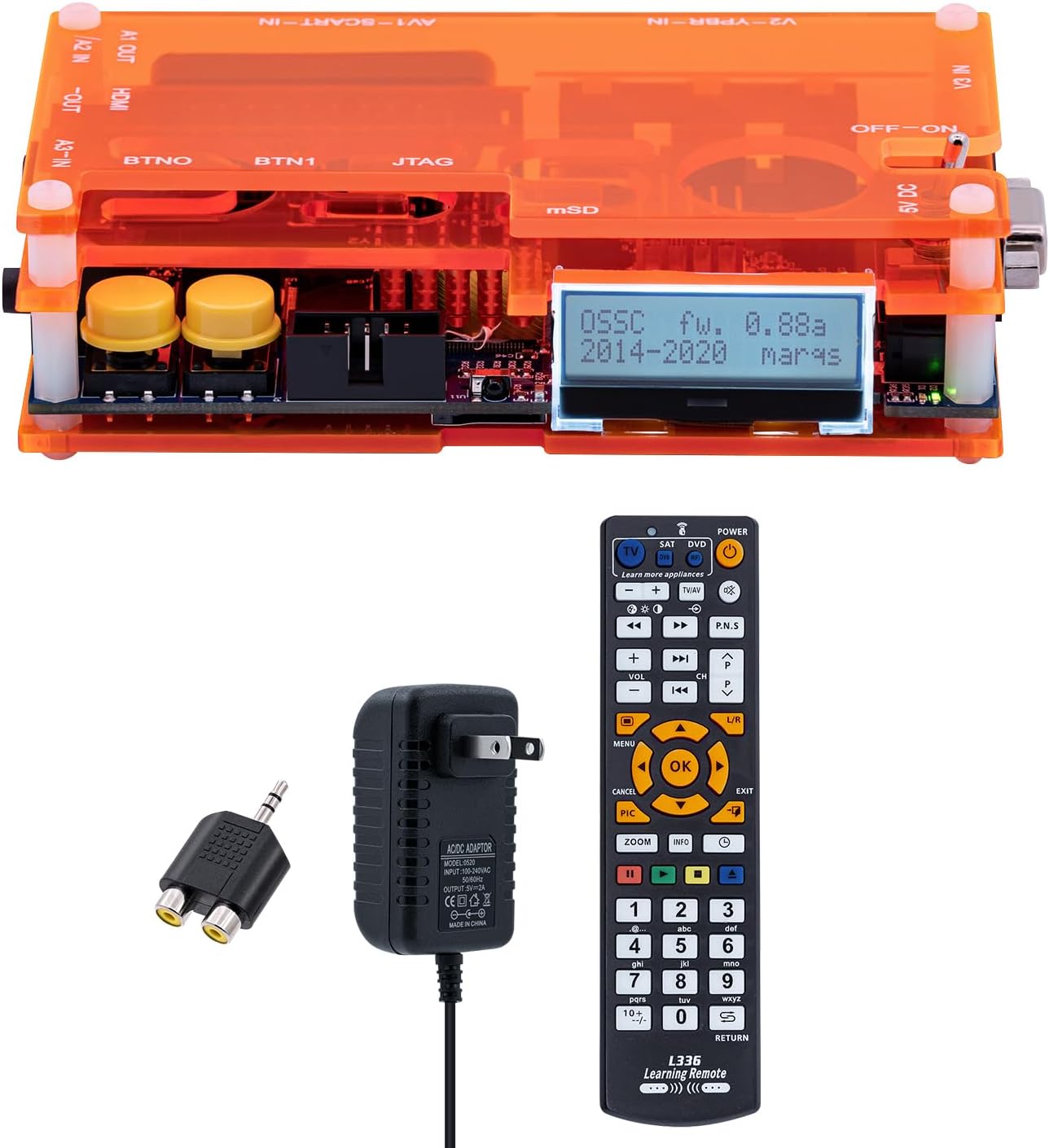 Mcbazel OSSC SCART Component VGA to HDMI Open Source Scan Converter v1.6 for Retro Gaming Saturn SNES PS1 Console US Plug