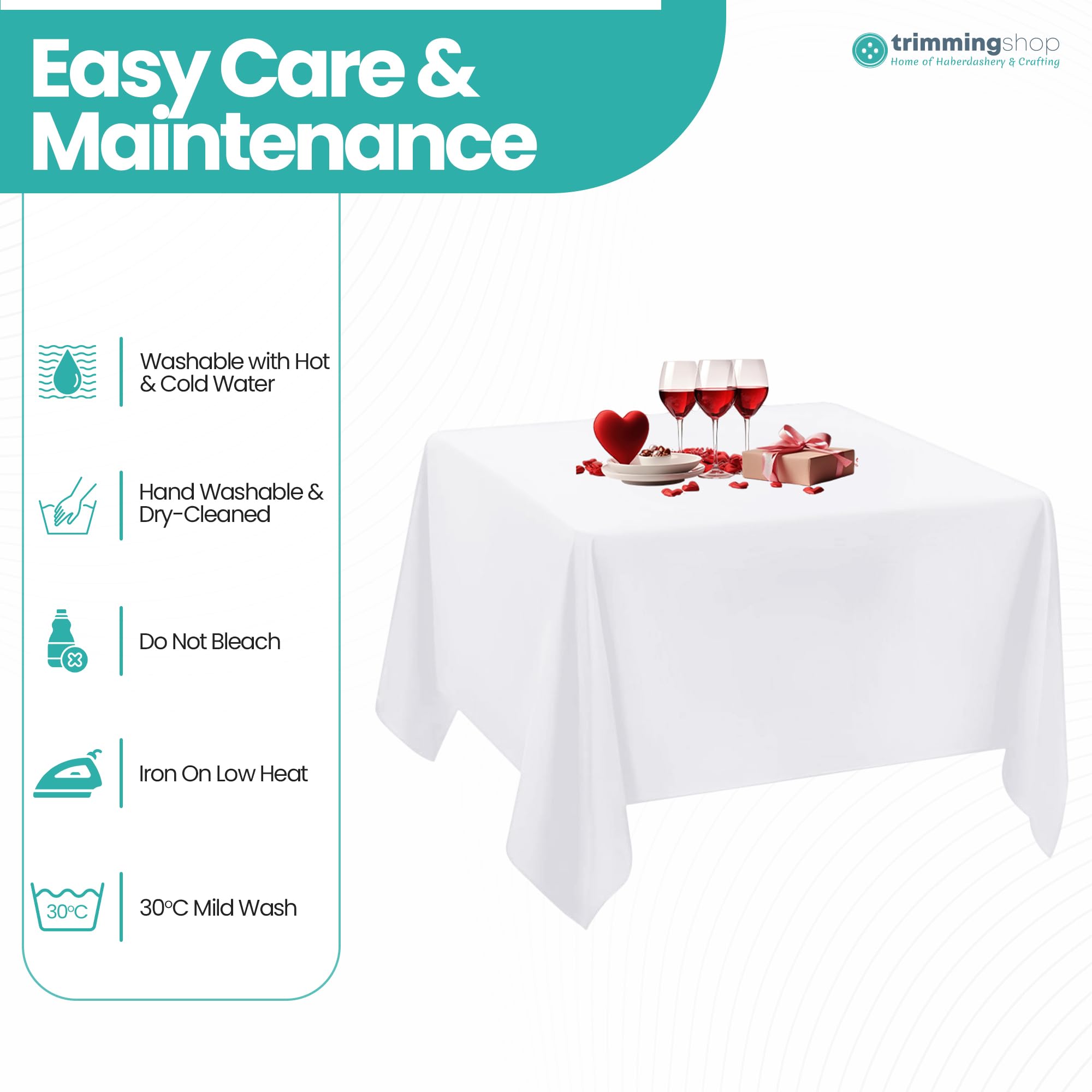 Triing Shop Square Table Cloth, 54" X 54" Preiu Linen Tablecloth Washable Spill Proof - View #2