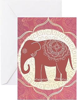 CafePress Indian Elephant Greeting Cards Folded Greeting Card Matte