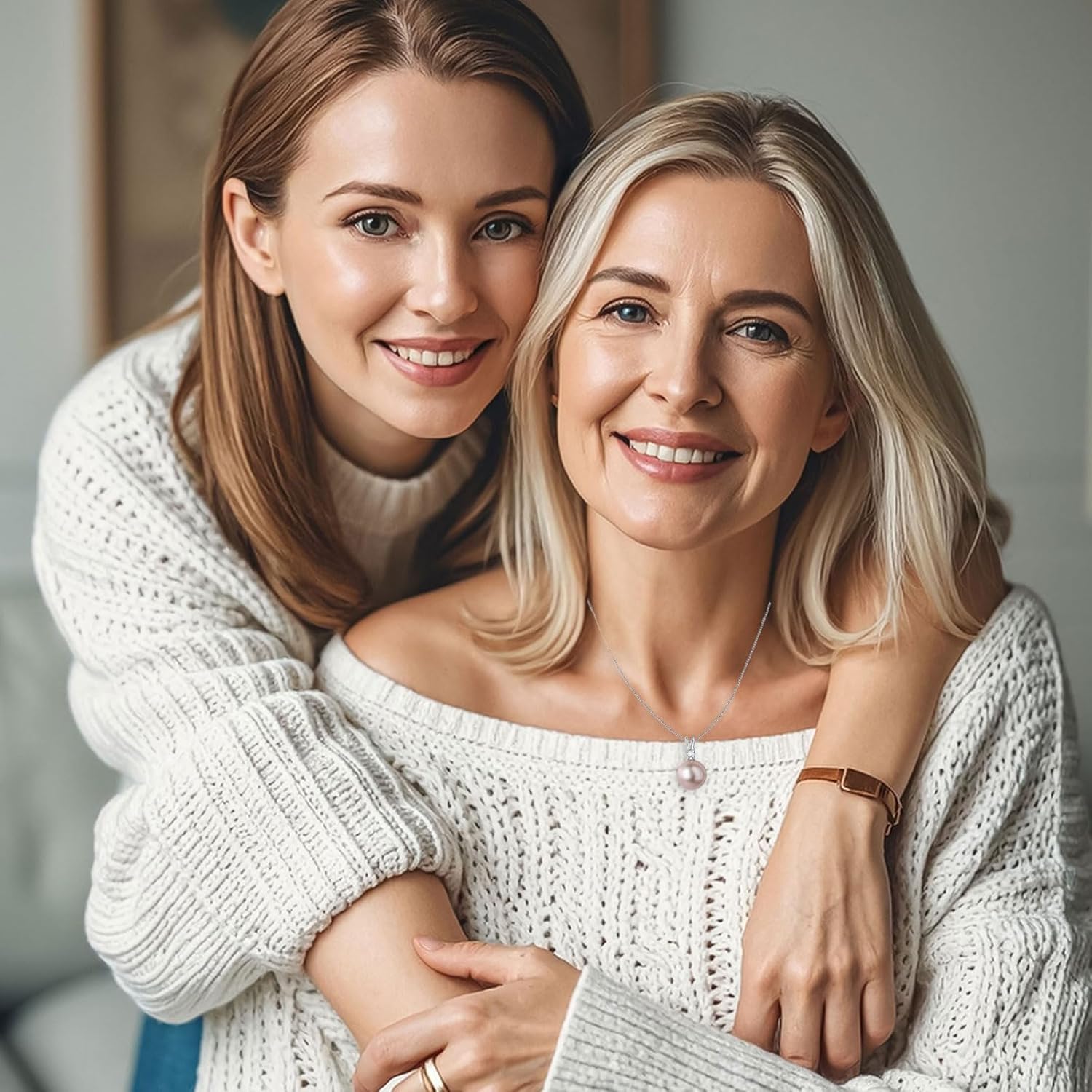 Cultured 11-12MM Round Pink Purple Blue Grey Golden Tahitian Black Pearl Necklace for Women, S925 Sterling Silver 18K Gold Plated, Single Pearl Pendant Necklace - Image 5