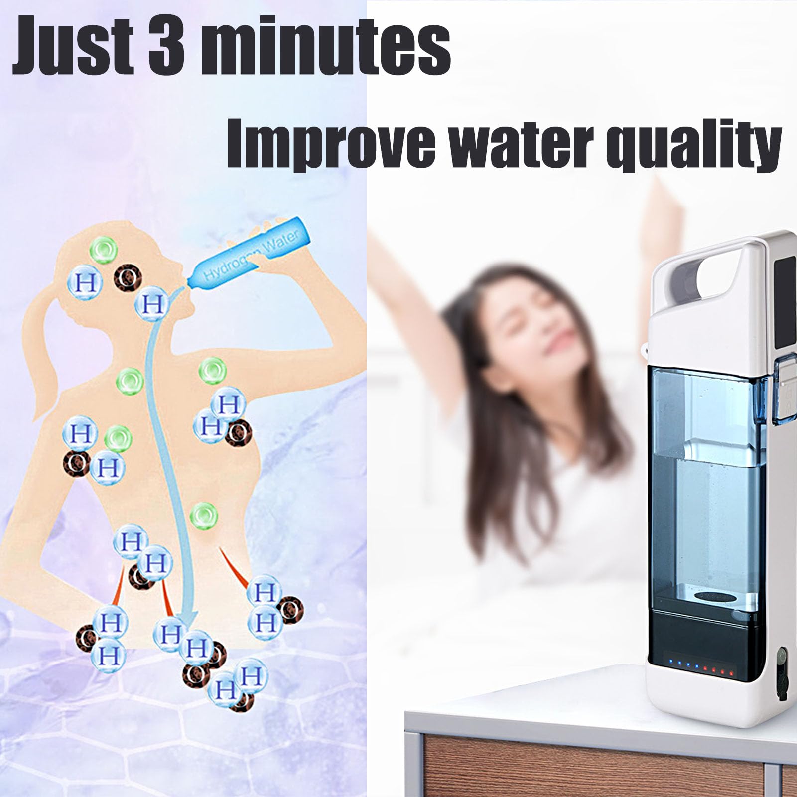 ダブル水素ボトル　水素吸入器 免疫力アップ】ダブル水素ボトル
