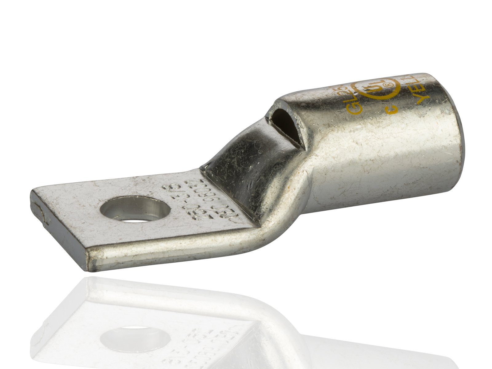 NSI GL25038 Series GL Compression Peep Hole Copper Lug, One Hole NEMA, 3/8