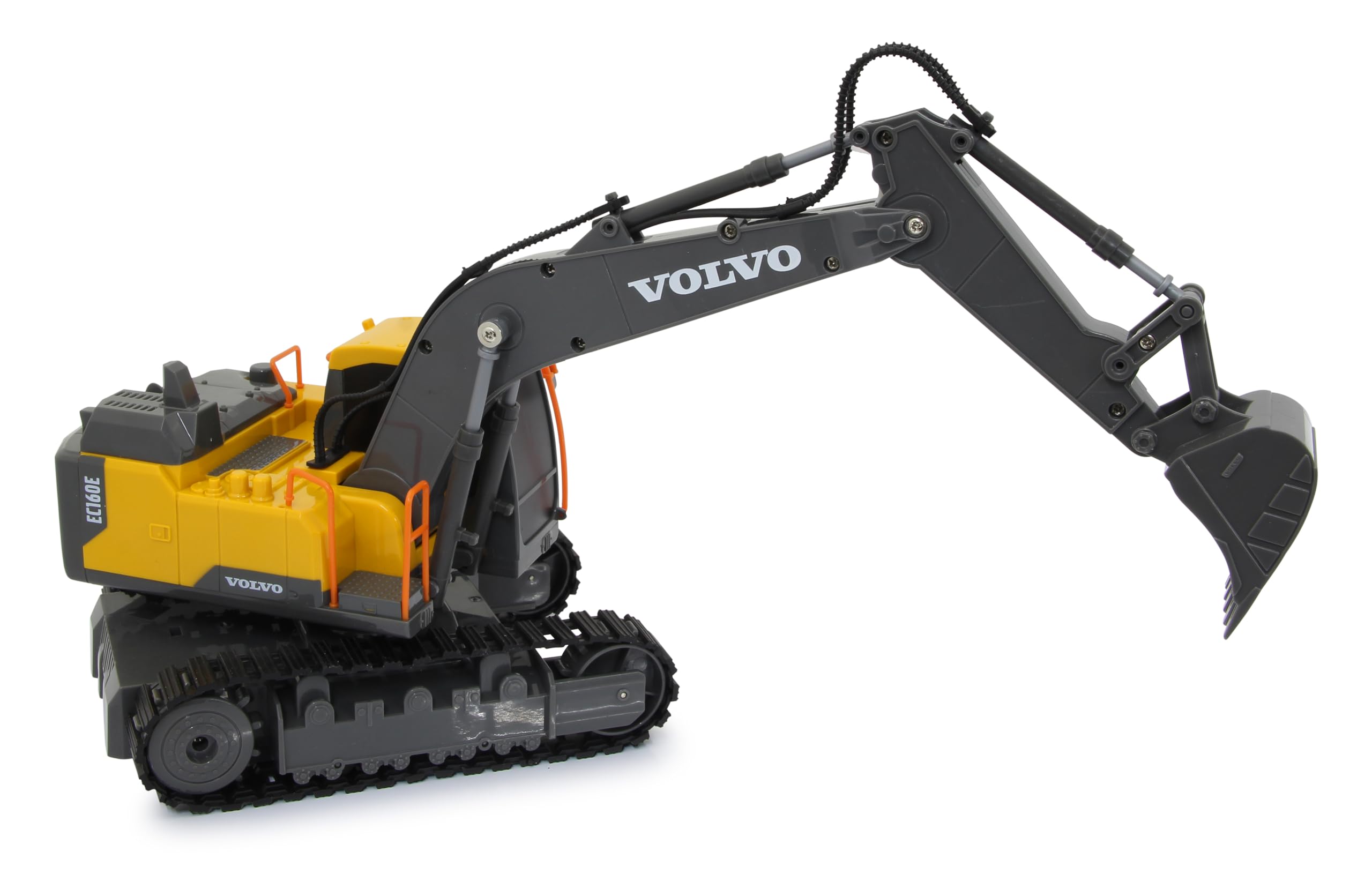JAMARA Pelleteuse Volvo EC160E 1:26 2,4 GHz - 2,4 GHz - 2,4 GHz pour multijoueur, Licence Officielle, entraînement à chenilles, télécommandée
