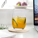 Stemless Wine Glasses Set of 12, 14-Ounce Party Wine Cups for Multipurpose, Clear