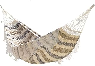 Vivere Costa Authentic Brazilian Cotton Hammock - 450 lb Capacity, Spacious & Breathable