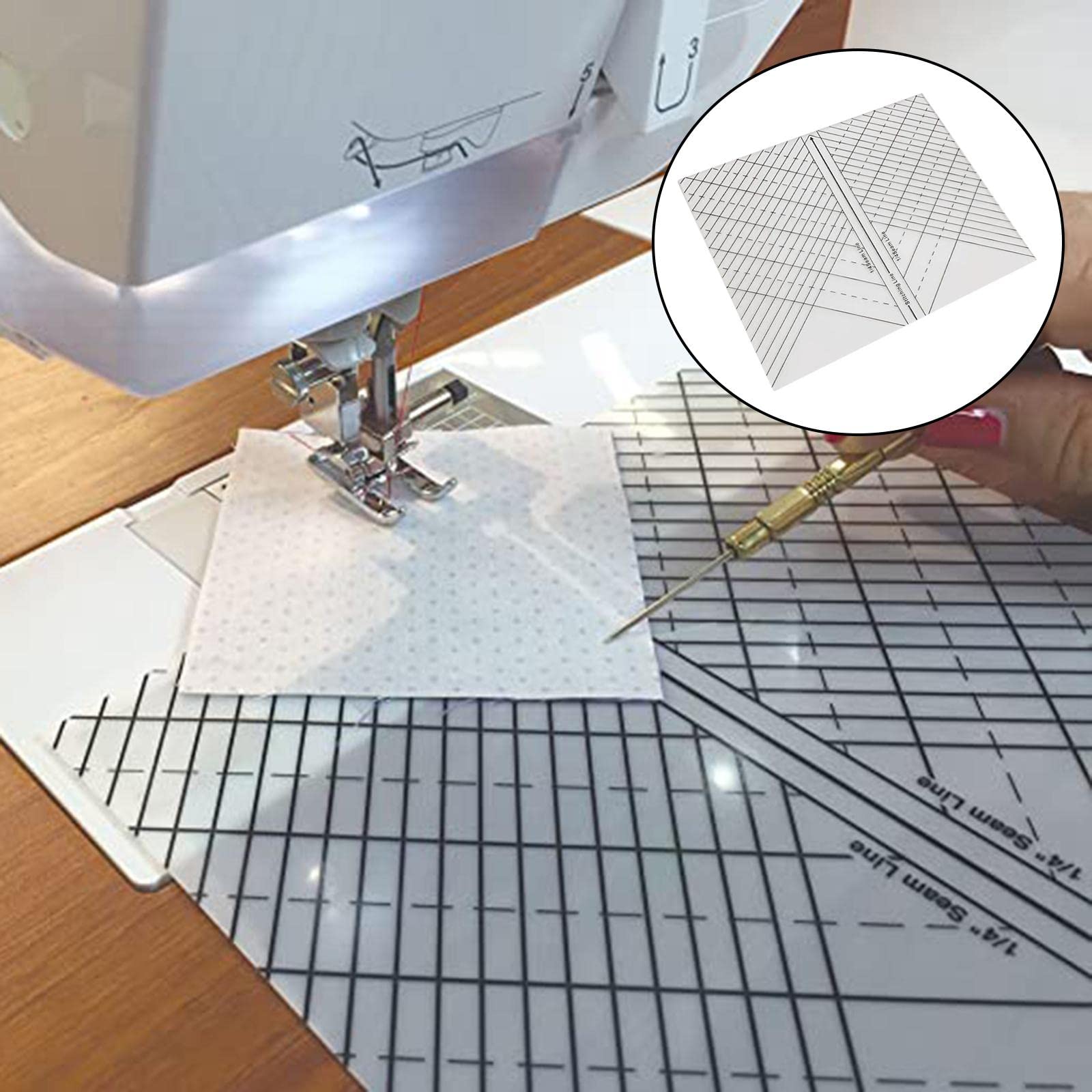 Set di 3 righelli dritti da sarta, per quilting e lavori all'uncinetto