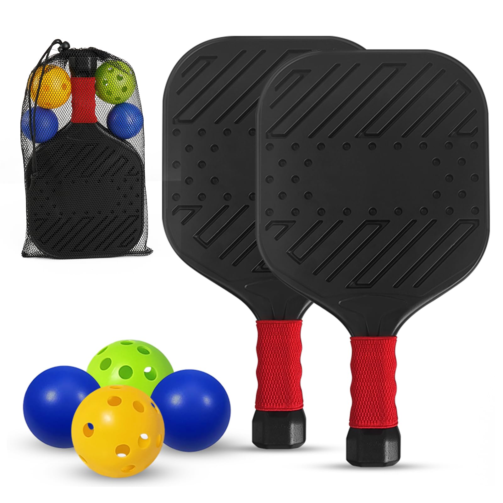 Set di 2 pagaie leggere per pickleball, per principianti, gioco sportivo per bambini o adulti, adolescenti, attività al chiuso e all'aperto