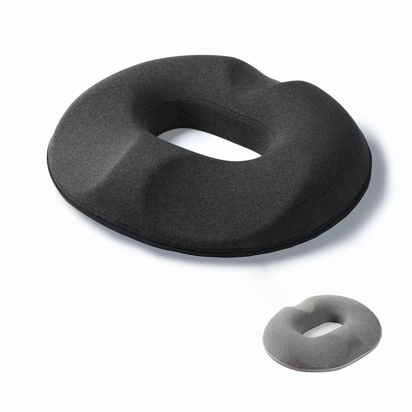 Photo 1 of 2023 Upgraded Donut Pillow Seat Cushion[ 2 Sets Seat Covers]-Relieve Pain and Pressure for Hip Tailbone & Coccyx, Sciatica | High Density Memory Foam for Office/Home/Travel(Black)