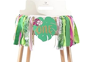 Moana Birthday Decorations 1 Year Old Tropical Hawaiian Highchair Banner