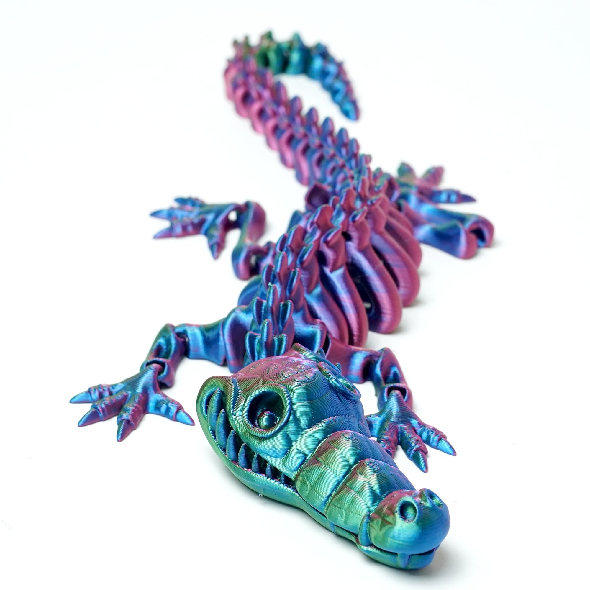 Amazon.com: 3D Printed Skeleton Crocodile,Flexible Animals Toy