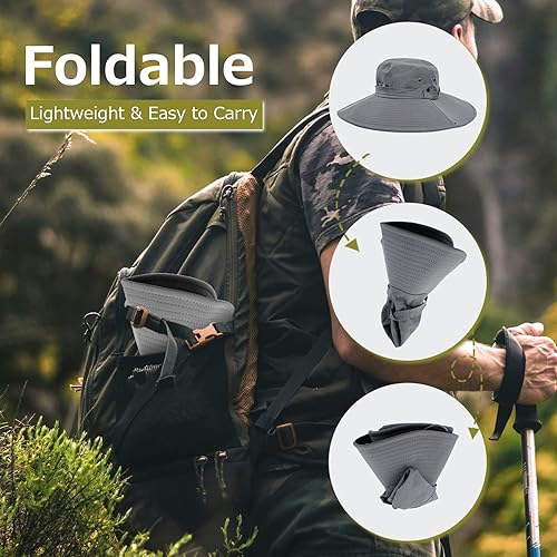 Miniatura 5 de Surblue Sombrero de ala ancha con protección solar UV para pesca, senderismo, camping