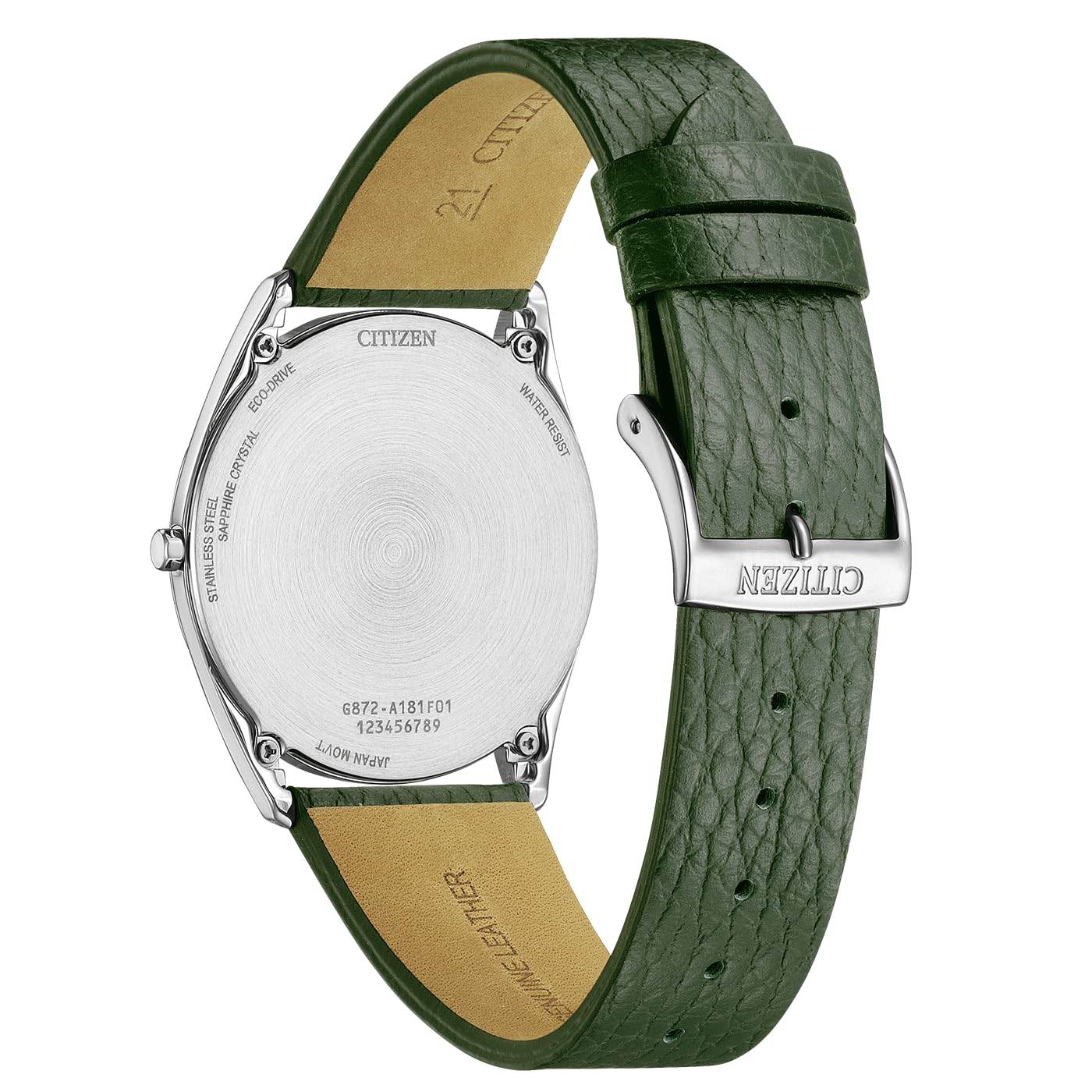 Citizen Eco-Drive Suratto Herrenuhr 38.4 mm, AR3120-32X | Eco-Drive Solar | Keine Batterie Nötig | Saphirglas | 3 bar Wasserdicht | 210 Tage Gangreserve | Lederband