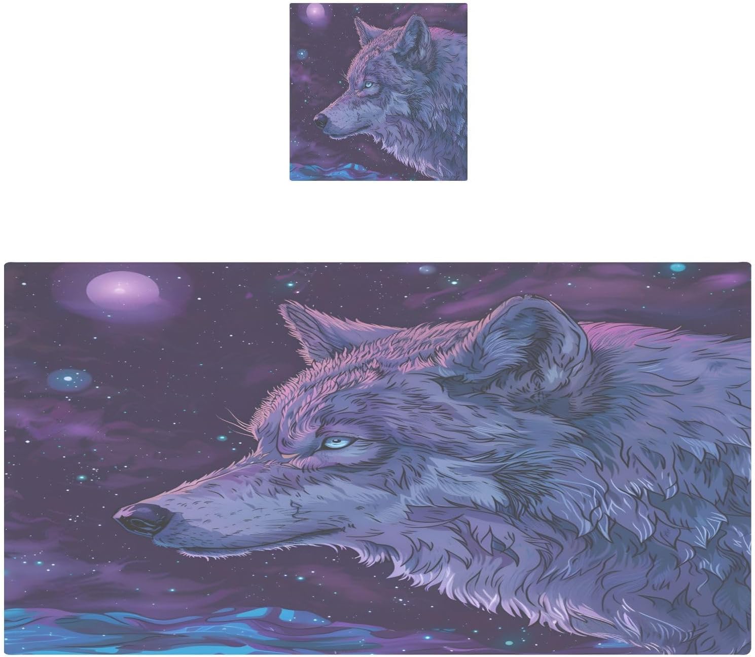 Hand Towels Premium Soft and Highly Absorbent Lonely Wolf 2 Pcs Towels for Bathroom Set 100% Cotton Decorative Face Towels